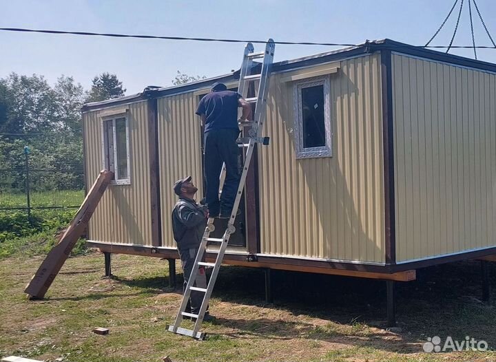 Бытовка вагонка для дачи. Сборка и доставка