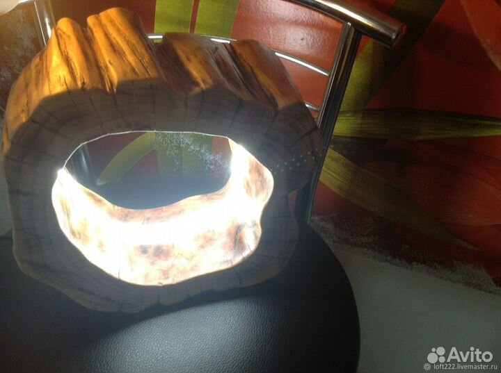 Люстры из спилов и слэбов