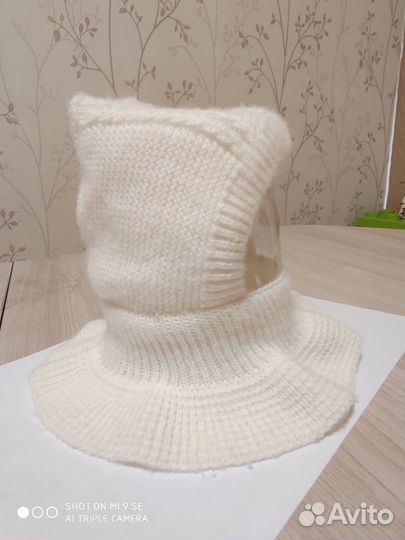 Шапка шлем для новорожденного 