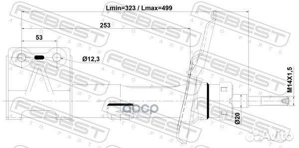Амортизатор перед прав 25110-007FR 25110007