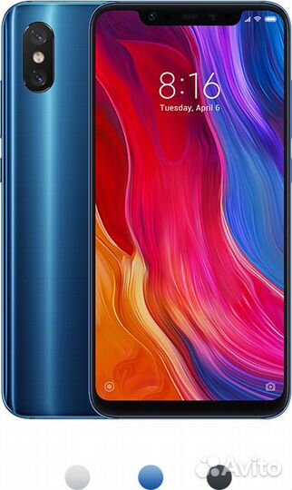 Дисплей для Xiaomi Mi 8 + тачскрин (черный) (100