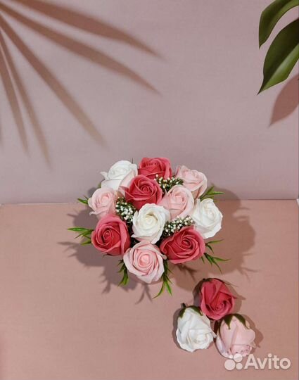 Букет из мыльных роз