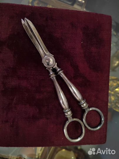 Винтажные ножницы для винограда Серебрение Англия