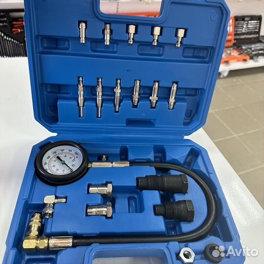 Компрессометр для дизельных двигателей, 19пр, в ке