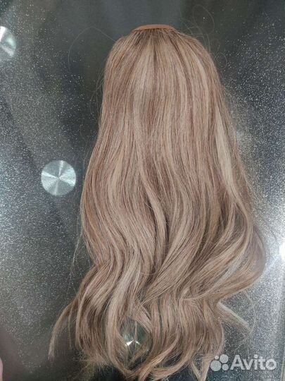 Накладной хвост из натуральных волос