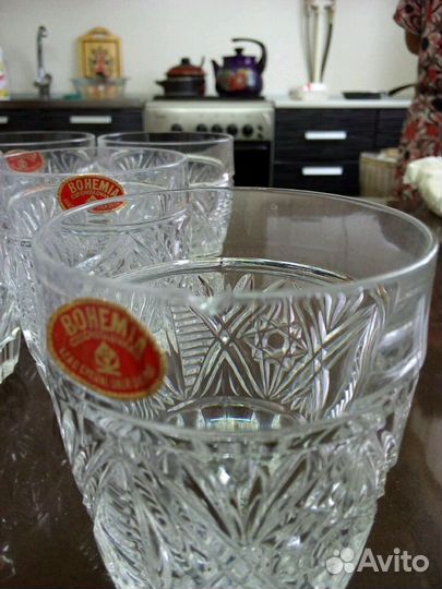 Хрустальные стаканы «Богемия» Чехия