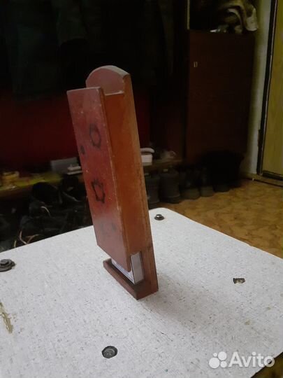 Настенная деревянная подставка для спичек (СССР)