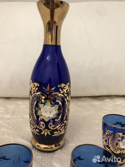 Графин и 4 рюмки Богемия