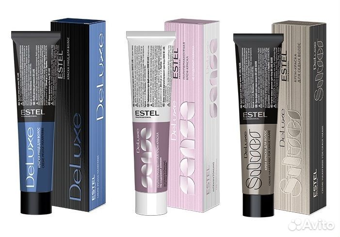 Крем-краска estel DE luxe, sense, silver