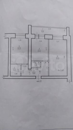 2-к. квартира, 74,1 м², 6/12 эт.