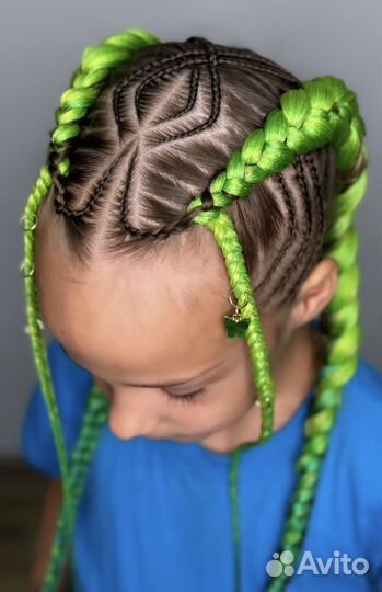 Плетение кос с канекалоном