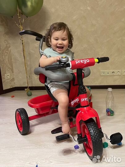 Детский велосипед с ручкой новый