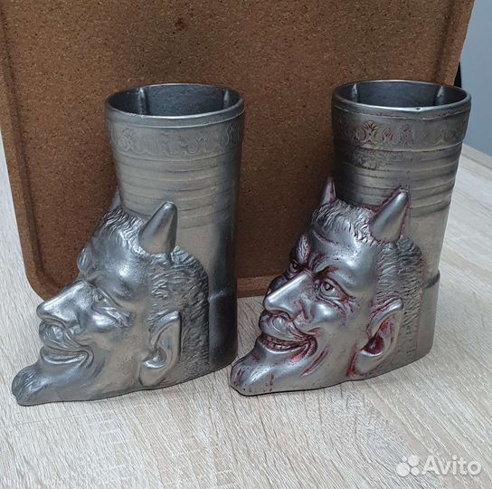 Мефистофель голова (чёрт, сатир) карандашница СССР