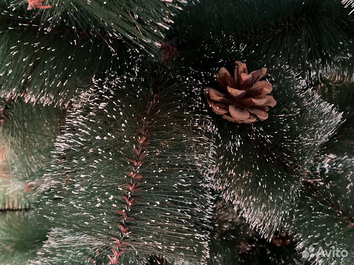 Елка искусственная 180 см с шишками