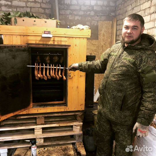 Коптильня горячего копчения бу