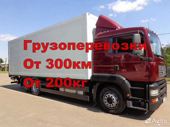 Грузоперевозки межгород от 300км
