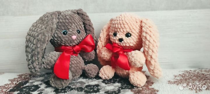 Мягкая игрушка зайчик (плюшевый), амигуруми