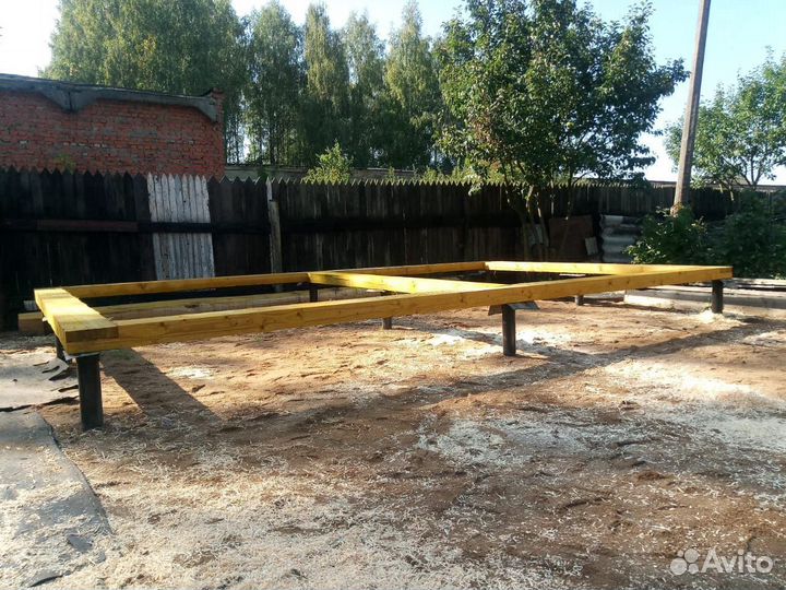 Свайный фундамент для сруба 5х3