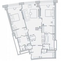 2-к. апартаменты, 124,1 м², 11/13 эт.