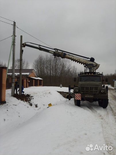 Ямобур.Доставка,Установка Столбов,Опор Лэп св95