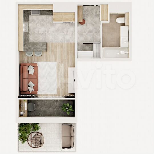 Квартира-студия, 32,4 м², 1/12 эт.