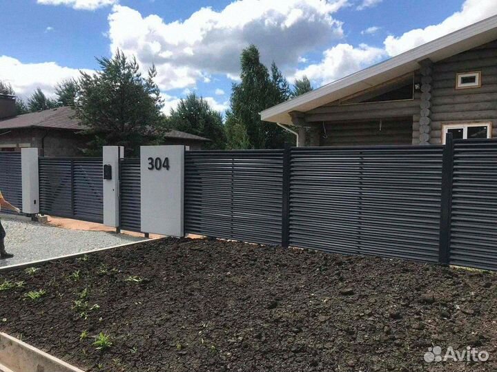 Забор жалюзи с установкой