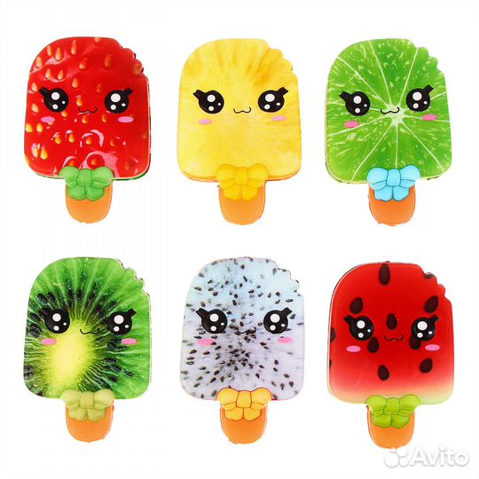 Сквиш Мялка, антистресс - фруктовый лед Клубника