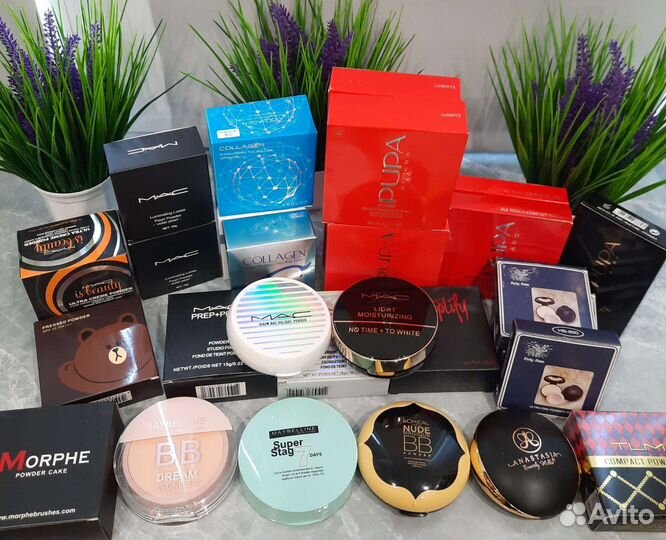 Пудры рассыпчатые, с коллагеном, запечённые