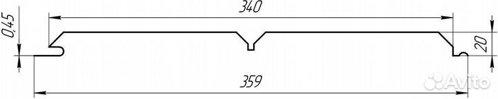 Сайдинг Евробрус 359x0,45 графит мат