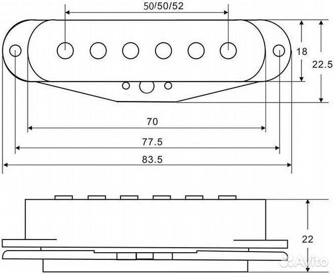 Fleor M00153-3 - Звукосниматель для электрогитары