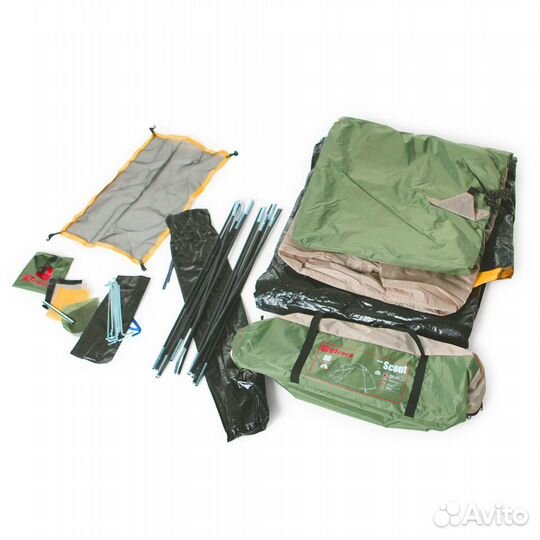 Палатка Btrace Scout 2+(бежевый/зеленый)