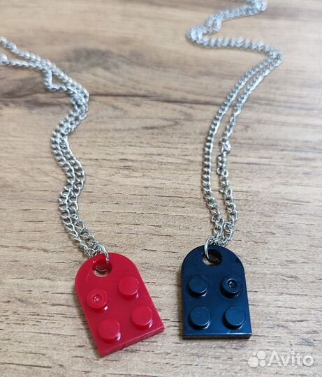 Парная подвеска лего сердце
