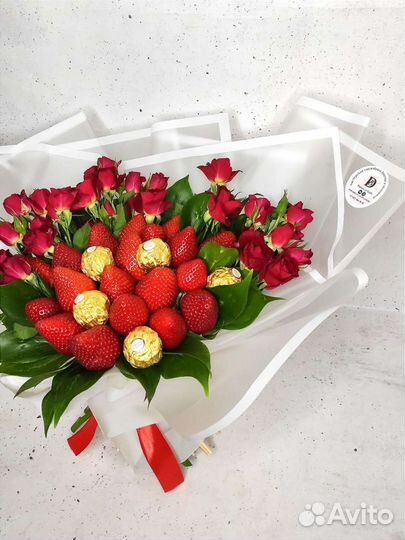 Букет из клубники, клубника в шоколаде