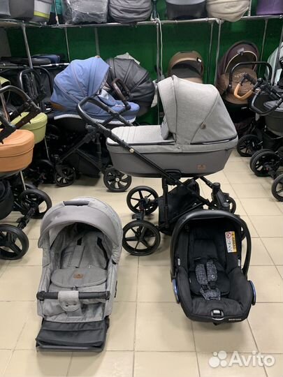 Коляска 3 в 1 adamex + maxi cosi