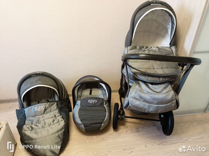 Коляска 3 в 1 Tutis Zippy Silver New