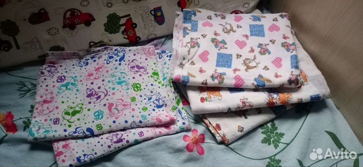 Пеленки детские бу + 2 полотенца