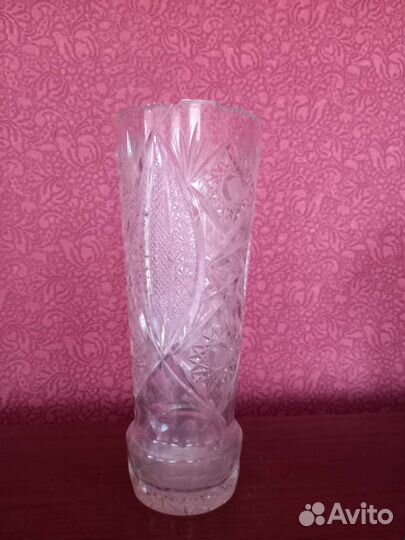 Большая хрустальная ваза для цветов СССР