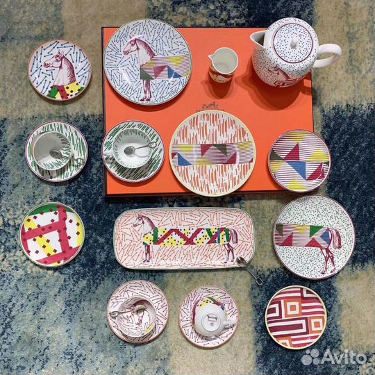 Чайный сервиз Hermes Hippomobile на 4 персоны