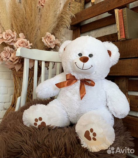 Плюшевый мишка игрушка белый