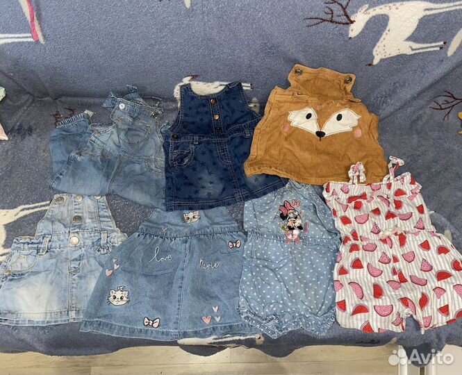 Летние вещи пакетом на девочку 74