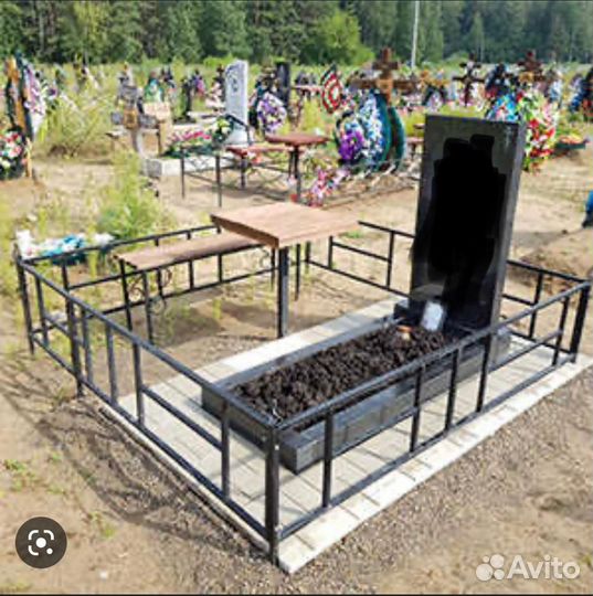 Памятники гранитные. Установка, благоустройство