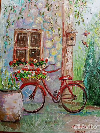 Картины маслом Велосипеды