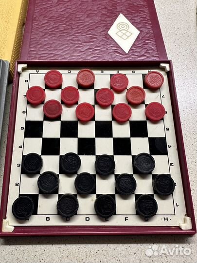 Шахматы, шашки дорожные магнитные СССР