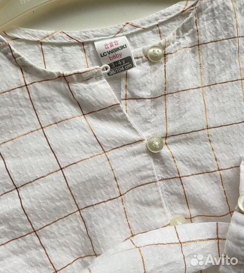 Белая блузка для девочки 104