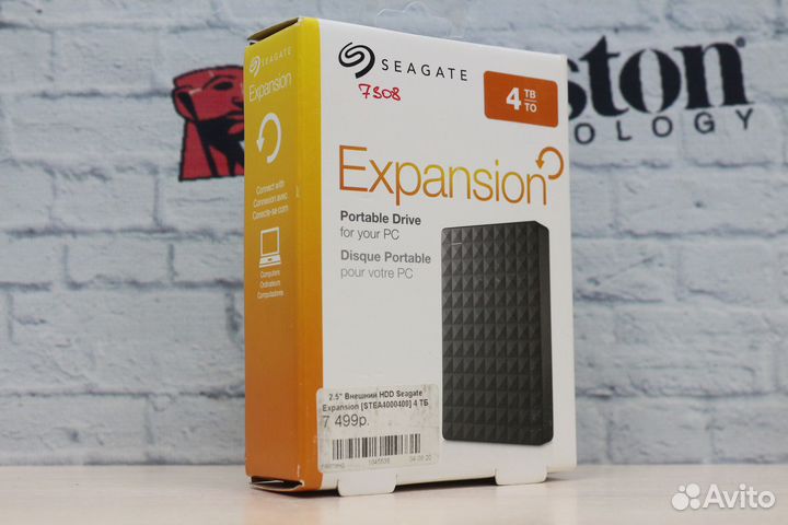 Внешний HDD seagate Expansion Portable 4TB, 7308ч