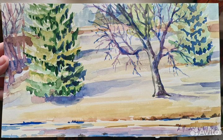 Акварель этюд 