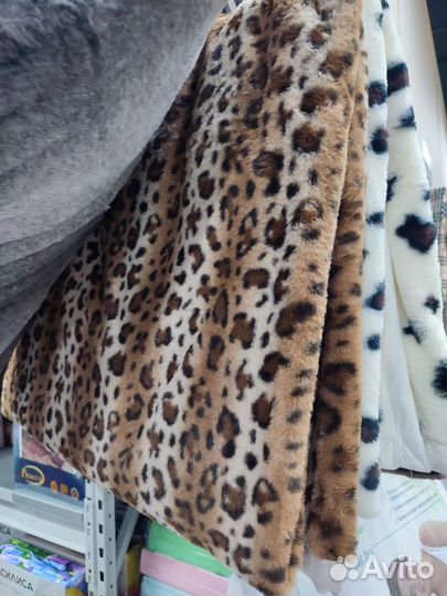 Меховой Плед с рисунком 200*220 Новый