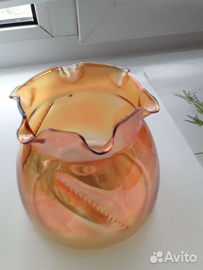 Ваза конфетница цветное стекло, молочник, чайник