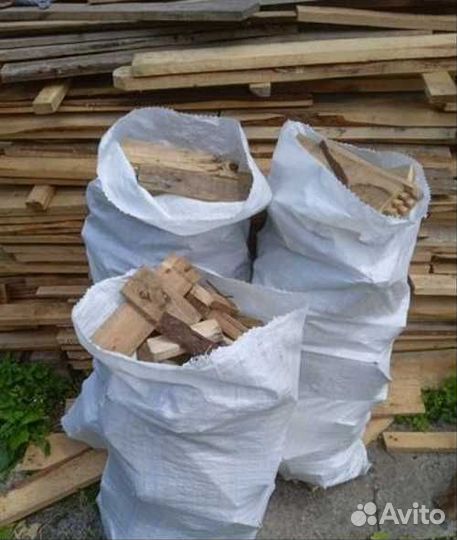 Дрова сухие в мешках
