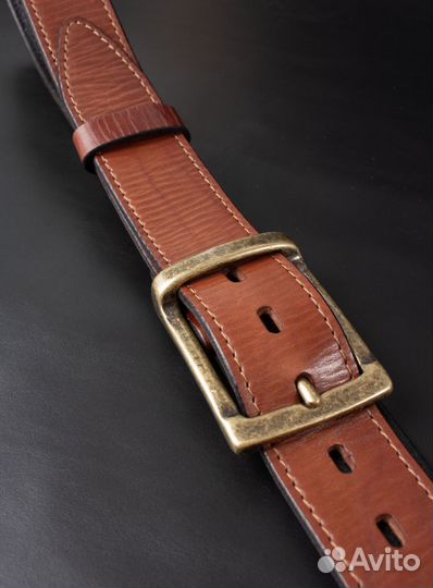 Ремень мужской. Натуральная кожа, ручная работа